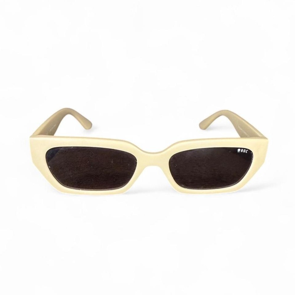 Creamy pink angular trendy sunglasses from Princess Polly